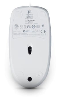 Souris filaire Logitech Mouse M100 Blanc - USB — image 4