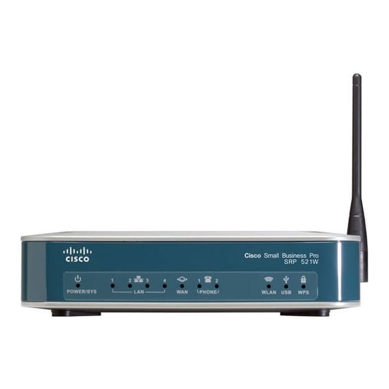 Routeur Cisco Small Business Pro SRP 521W - (VOIP, VPN, switch, 3G) Wi-Fi N 300 Mbps