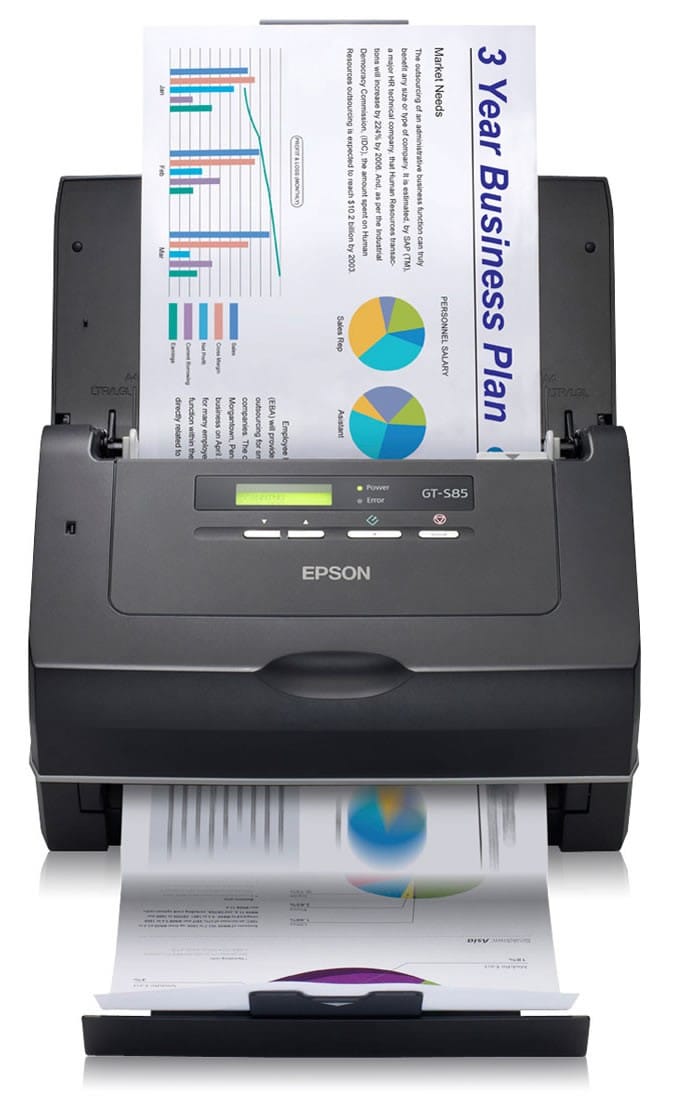 Scanner réseau professionnel A4 à chargeur Epson GT-S85N — image 1