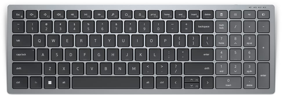 DELL KB740 clavier RF sans fil + Bluetooth AZERTY Français Gris, Noir (KB740-GY-R-FR) — image 1