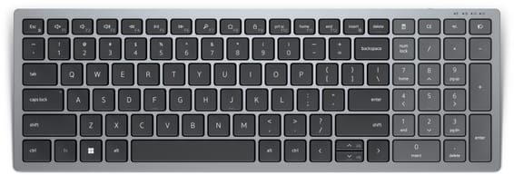 DELL KB740 clavier RF sans fil + Bluetooth AZERTY Français Gris, Noir (KB740-GY-R-FR)