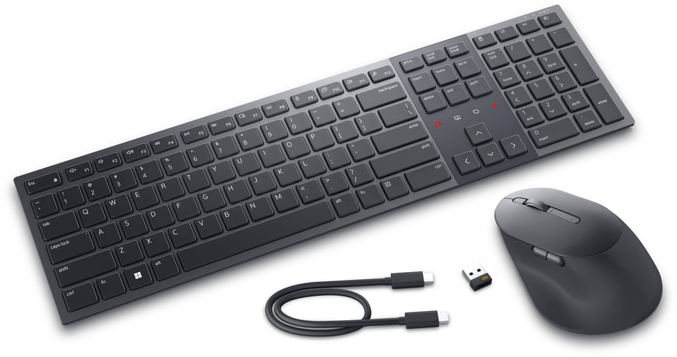 DELL KM900 clavier Souris incluse RF sans fil + Bluetooth QWERTY US International Graphite (KM900-GR-INT) — image 2