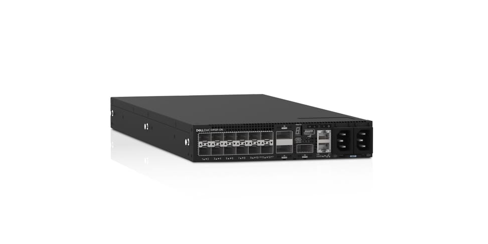 DELL S-Series S4112 Géré L2/L3 1U Noir L2/L3, 12 x 10GbE SFP+, 3 x 100GbE QSFP28, 1U, 2 x PSU, OS10 (210-AOYR) — image 3