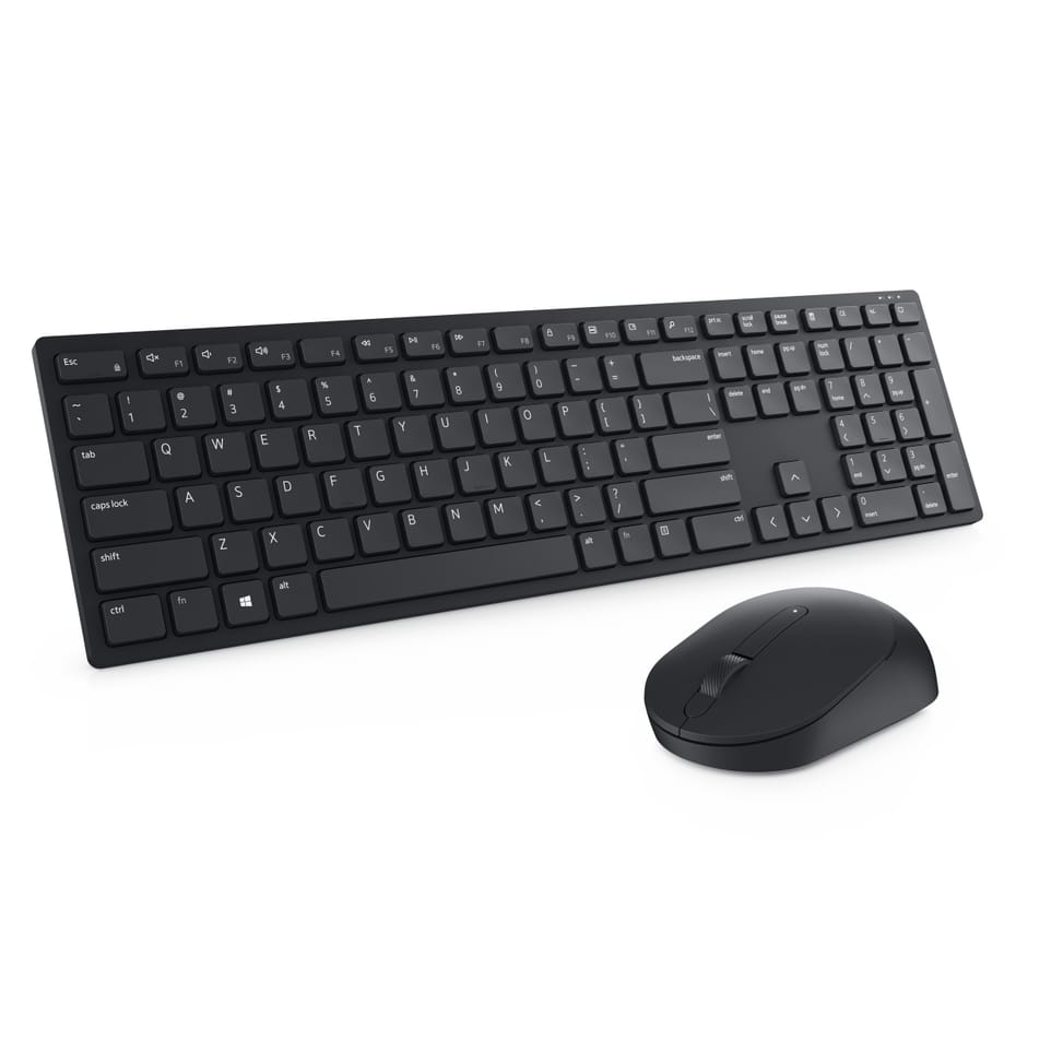 DELL Pro Wireless Keyboard and Mouse - KM5221W 2.4 GHz RF, 2 x AAA / 1 x AA, 1600 dpi, AES-128, Optical  (KM5221WBKB-FRC) — image 1