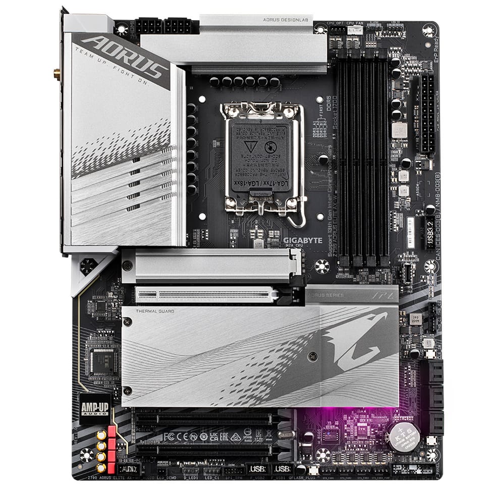 Gigabyte Z790 AORUS ELITE AX-W carte mère Intel Z790 Express LGA 1700 ATX (Z790 AORUS ELITE AX-W) — image 2
