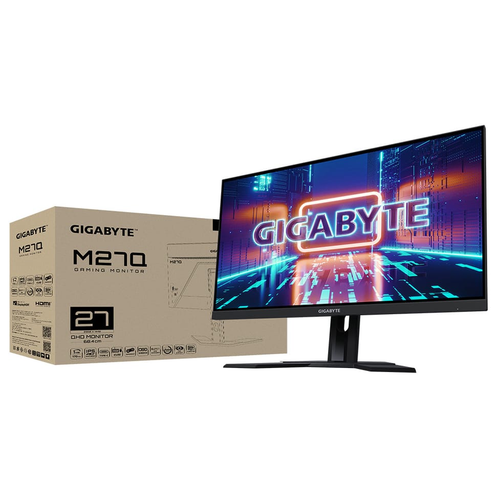 Gigabyte M27Q LED display 68,6 cm (27") 2560 x 1440 pixels Quad HD Noir (M27Q-EK) — image 7