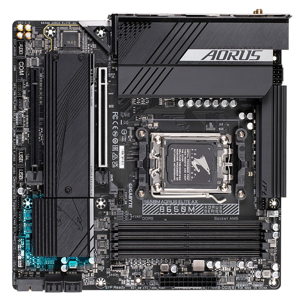 Gigabyte B650M AORUS ELITE AX carte mère AMD B650 Emplacement AM5 micro ATX (B650M AORUS ELITE AX) — image 3