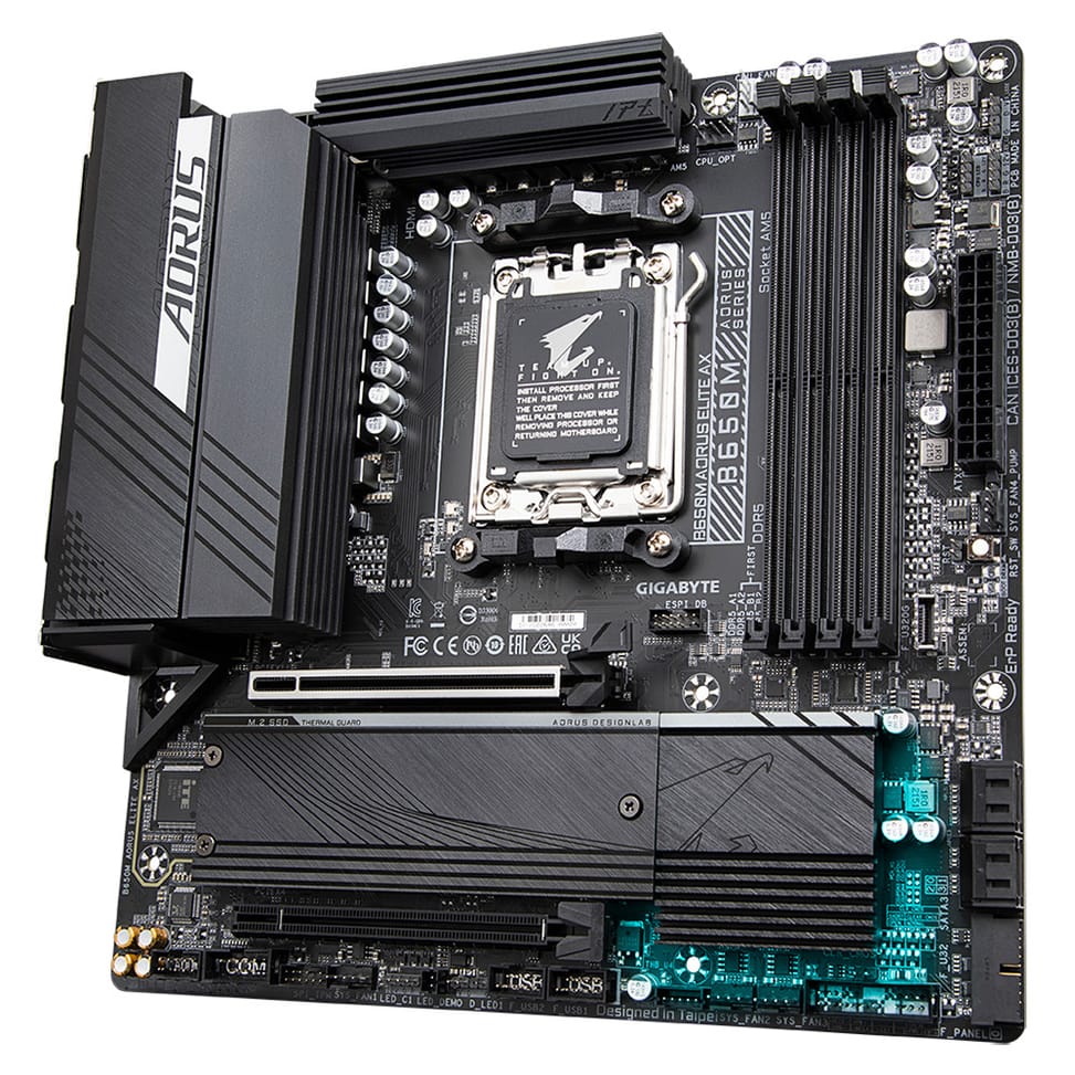 Gigabyte B650M AORUS ELITE AX carte mère AMD B650 Emplacement AM5 micro ATX (B650M AORUS ELITE AX) — image 4