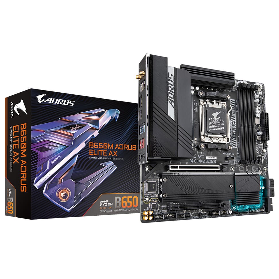 Gigabyte B650M AORUS ELITE AX carte mère AMD B650 Emplacement AM5 micro ATX (B650M AORUS ELITE AX) — image 6