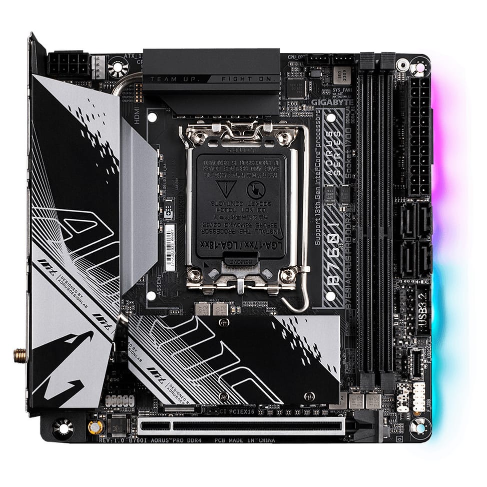 Gigabyte B760I AORUS PRO DDR4 carte mère Intel B760 Express LGA 1700 mini ITX (B760I AORUS PRO DDR4) — image 1