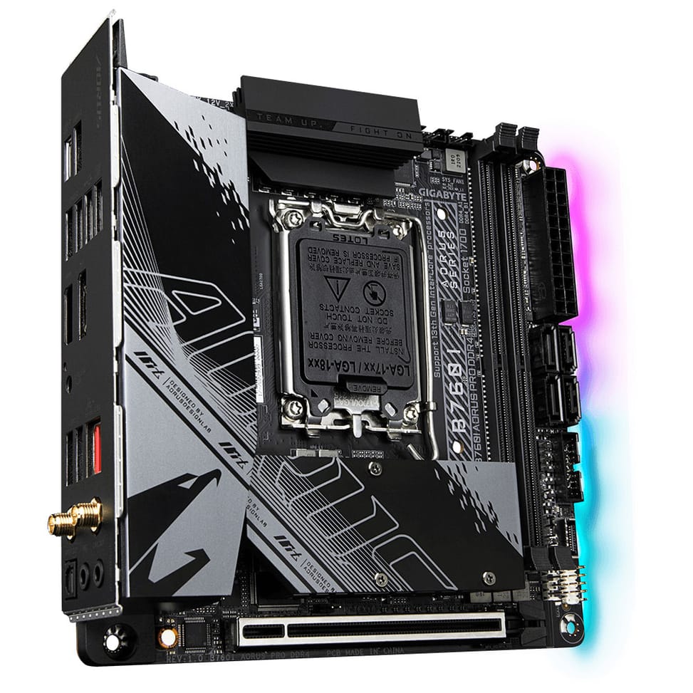 Gigabyte B760I AORUS PRO DDR4 carte mère Intel B760 Express LGA 1700 mini ITX (B760I AORUS PRO DDR4) — image 2