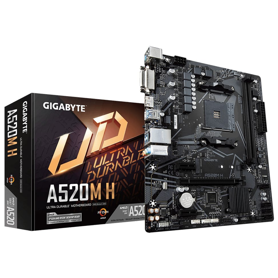 Gigabyte A520M H (rev. 1.0) AMD A520 Emplacement AM4 micro ATX (A520M) — image 2