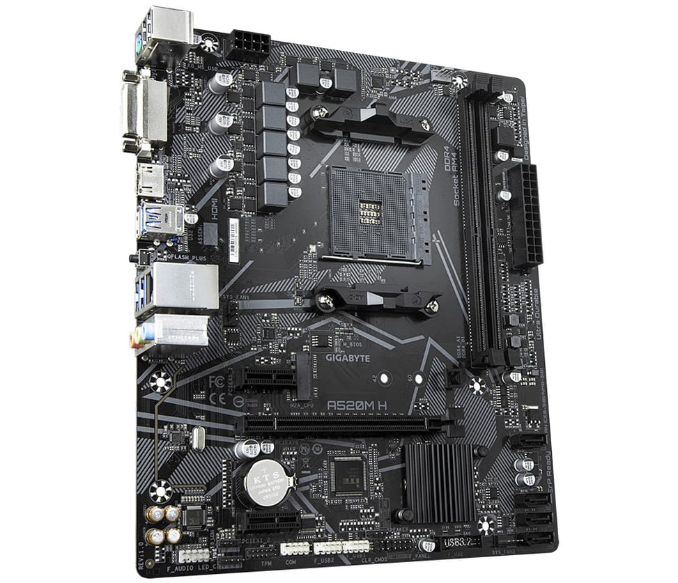 Gigabyte A520M H (rev. 1.0) AMD A520 Emplacement AM4 micro ATX (A520M) — image 3