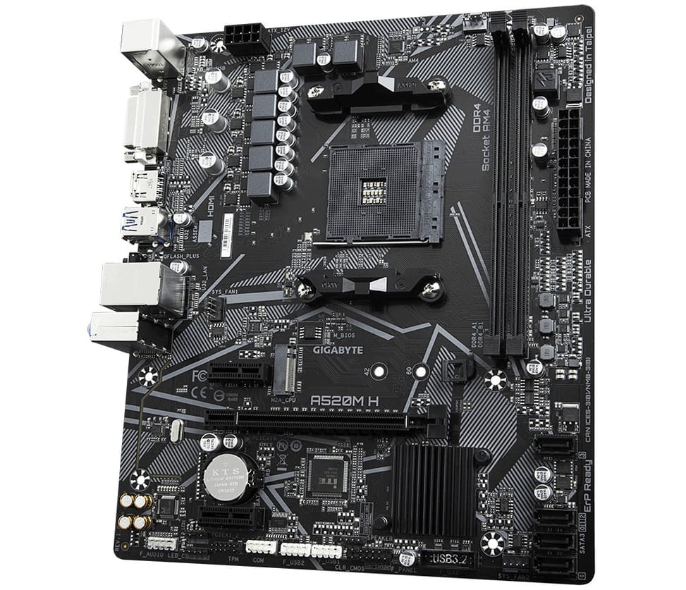Gigabyte A520M H (rev. 1.0) AMD A520 Emplacement AM4 micro ATX (A520M) — image 4