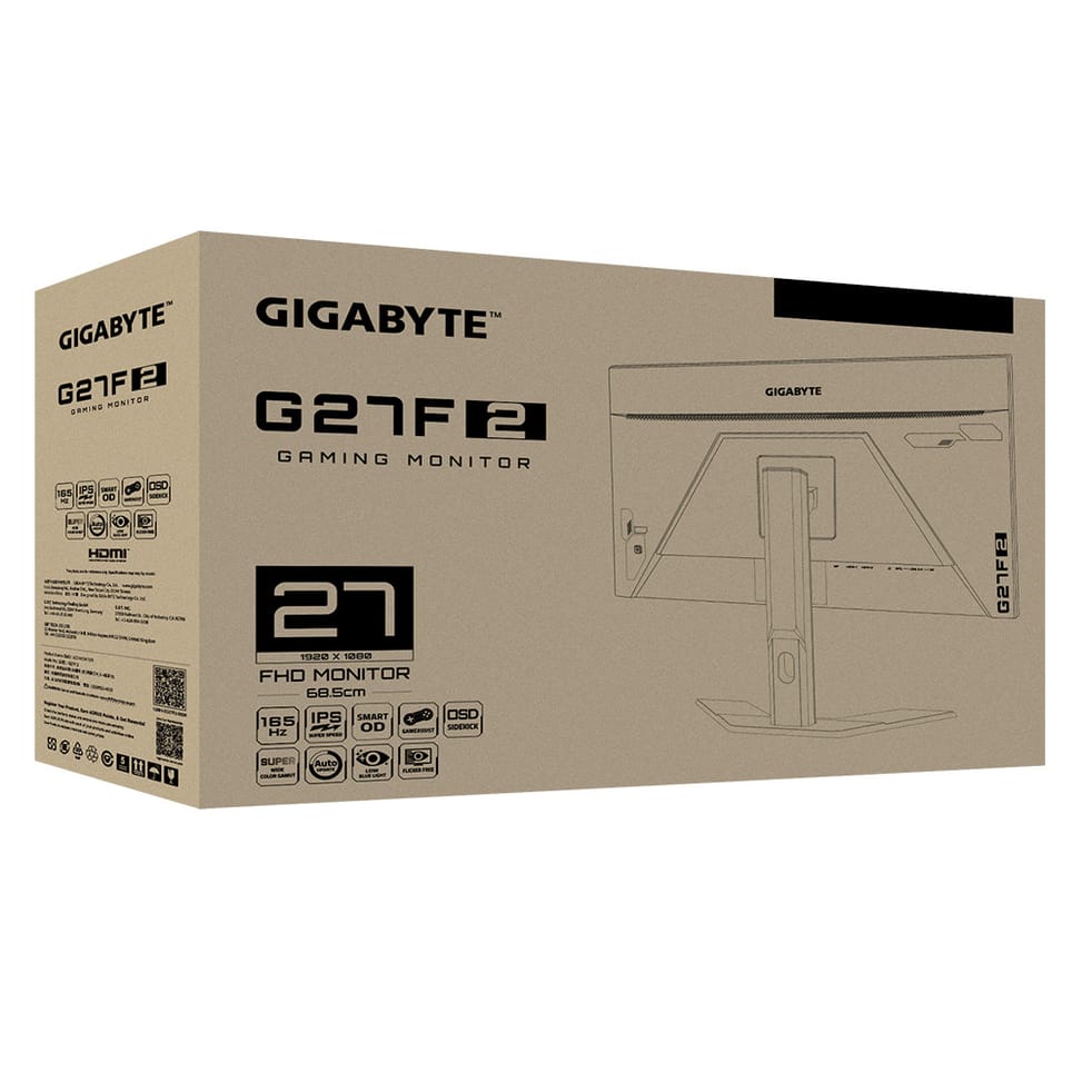 Gigabyte G27F 2 écran plat de PC 68,6 cm (27") 1920 x 1080 pixels Full HD LED Noir (9DG27F2-00-1ABEU) — image 10