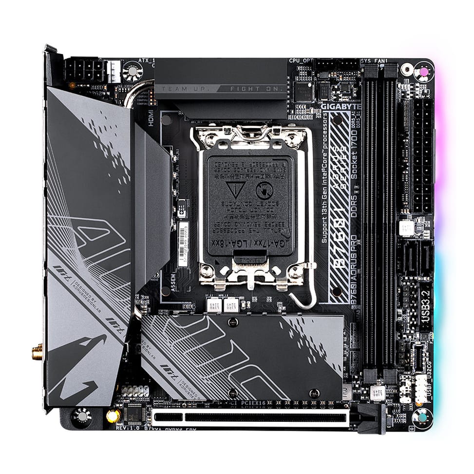 Gigabyte B760I AORUS PRO carte mère Intel B760 Express LGA 1700 mini ITX (B760I AORUS PRO) — image 1