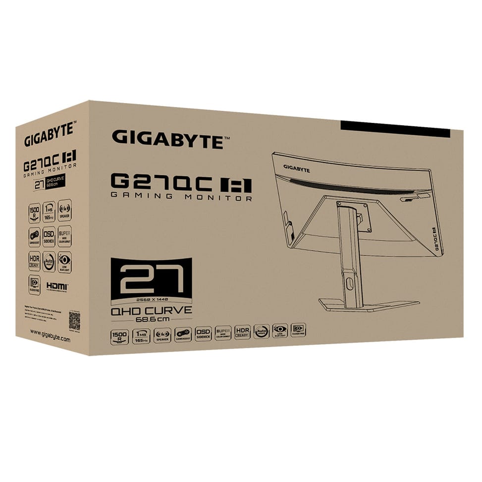 Gigabyte G27QC A écran plat de PC 68,6 cm (27") 2560 x 1440 pixels 2K Ultra HD LED Noir (G27QC A) — image 8