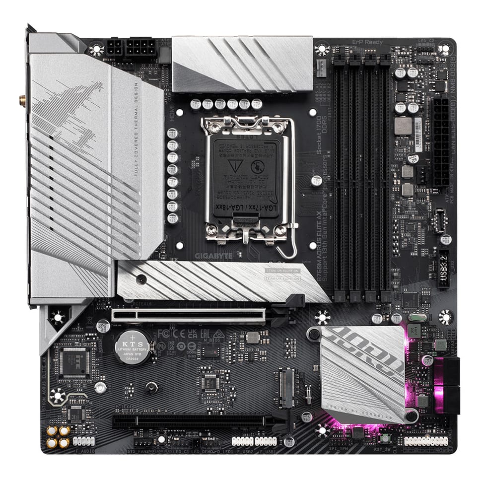 Gigabyte B760M AORUS ELITE AX carte mère Intel B760 LGA 1700 micro ATX (B760M AORUS ELITE AX) — image 2