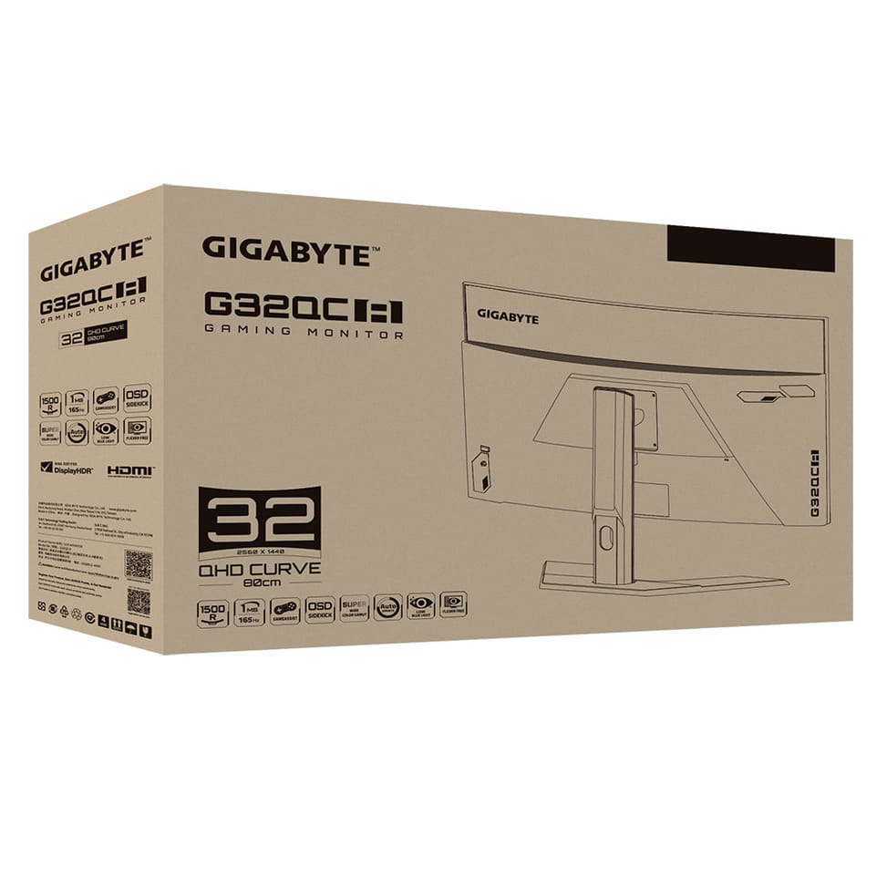 Gigabyte G32QC A écran plat de PC 80 cm (31.5") 2560 x 1440 pixels 2K Ultra HD LED Noir (G32QC A) — image 8