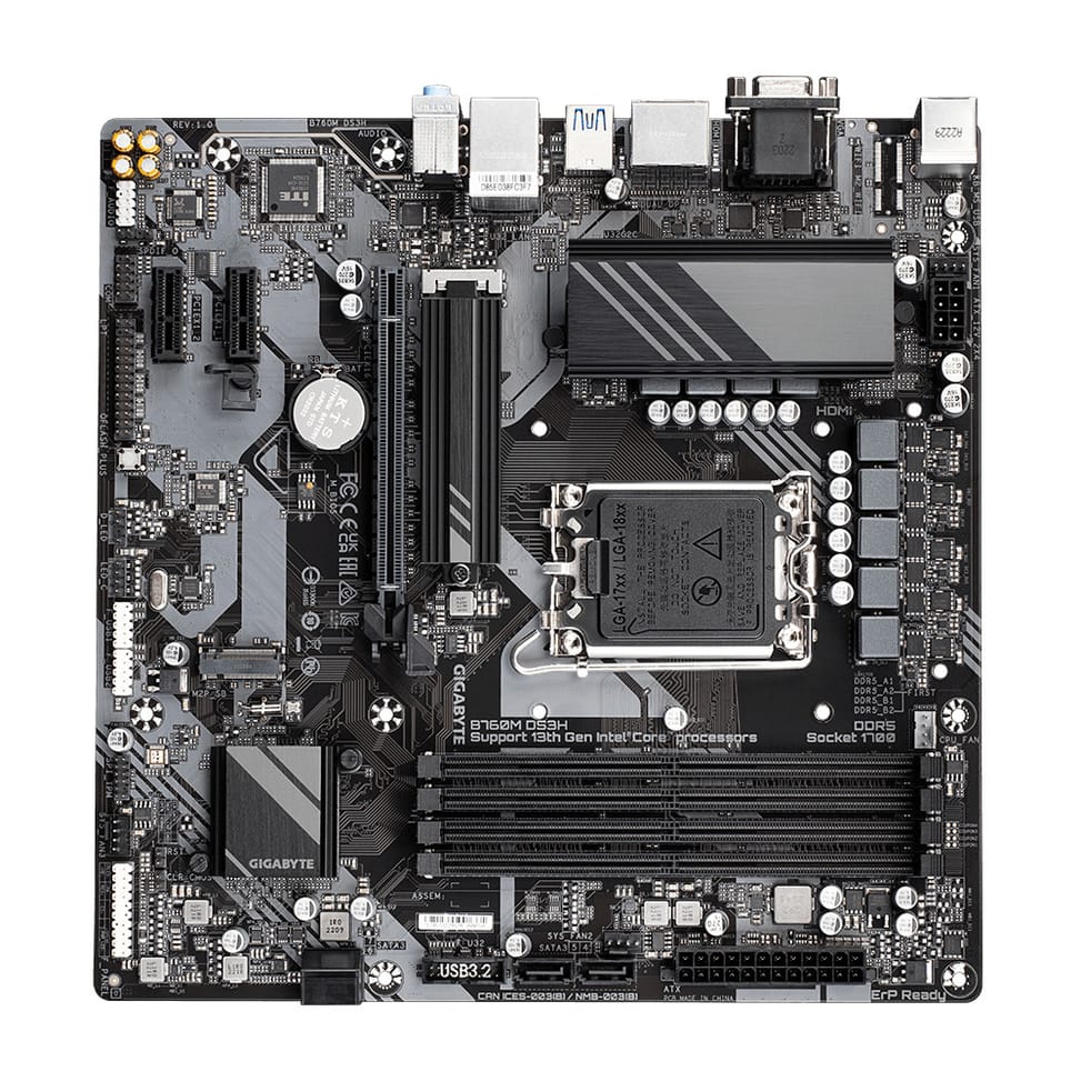 Gigabyte B760M DS3H carte mère Intel B760 Express LGA 1700 micro ATX (B760M DS3H) — image 3