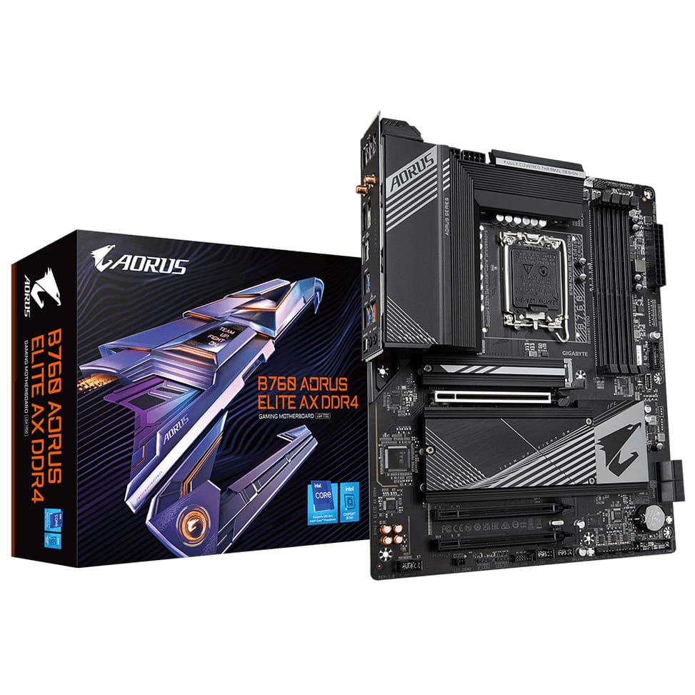 Gigabyte B760 AORUS ELITE AX DDR4 (rev. 1.0) Intel B760 Express LGA 1700 ATX (B760 AORUS ELITE AX DDR4) — image 1