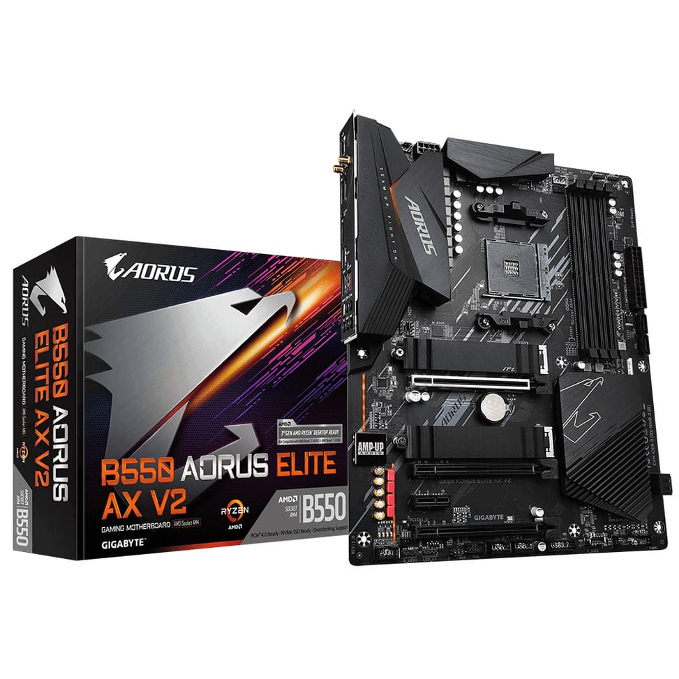 Gigabyte B550 AORUS ELITE AX V2 carte mère AMD B550 Emplacement AM4 ATX (B550 AORUS ELITE AX V2) — image 1