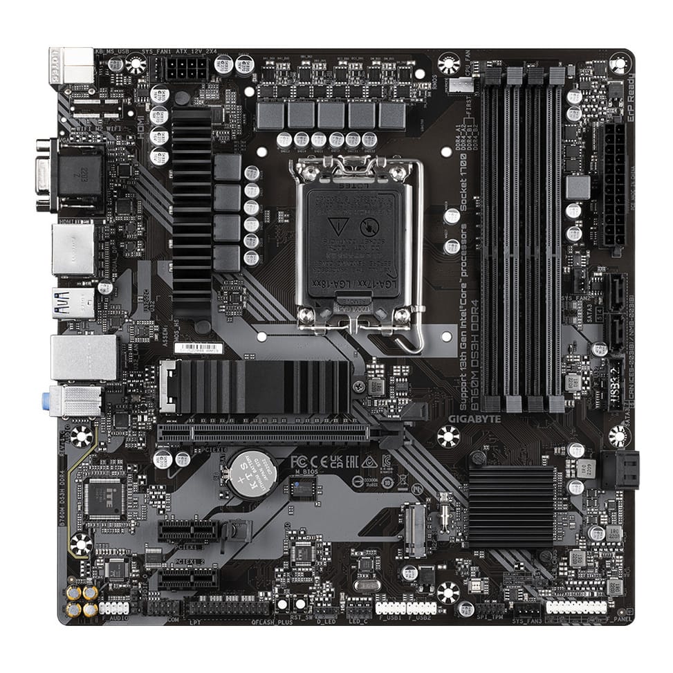 Gigabyte B760M DS3H DDR4 carte mère Intel B760 LGA 1700 micro ATX (B760M DS3H DDR4) — image 2
