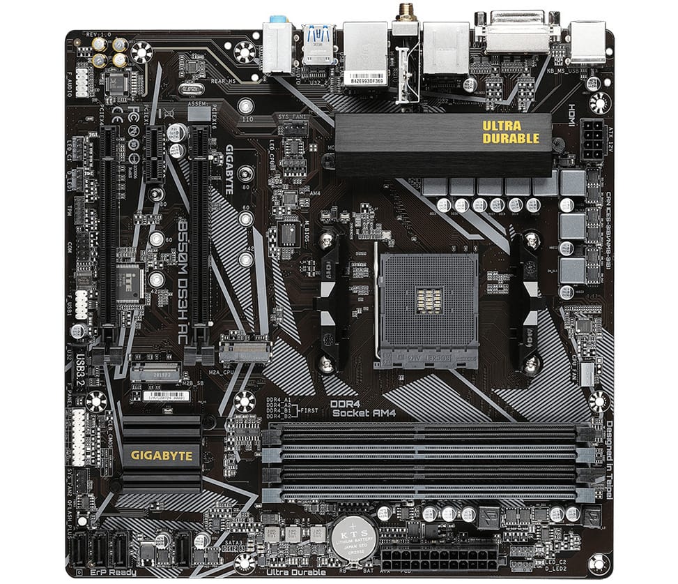 Gigabyte B550M DS3H AC AMD B550 Emplacement AM4 micro ATX (GA-B550M-DS3H-AC) — image 2