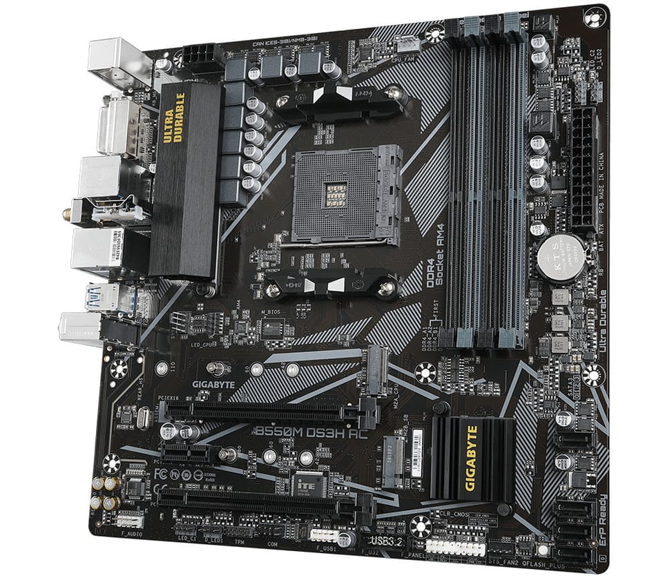 Gigabyte B550M DS3H AC AMD B550 Emplacement AM4 micro ATX (GA-B550M-DS3H-AC) — image 4