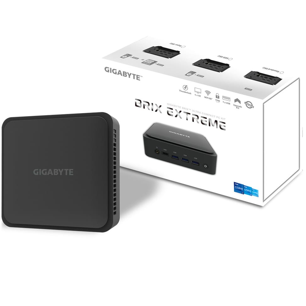 Gigabyte GB-BEI7-1260 barebone PC/ poste de travail Noir Haut-parleurs intégrés i7-1260P 3,4 GHz (GB-BEI7-1260) — image 6