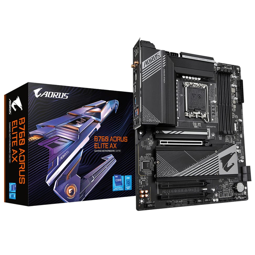 Gigabyte B760 AORUS ELITE AX (rev. 1.0) Intel B760 LGA 1700 micro ATX (B760 AORUS ELITE AX) — image 1