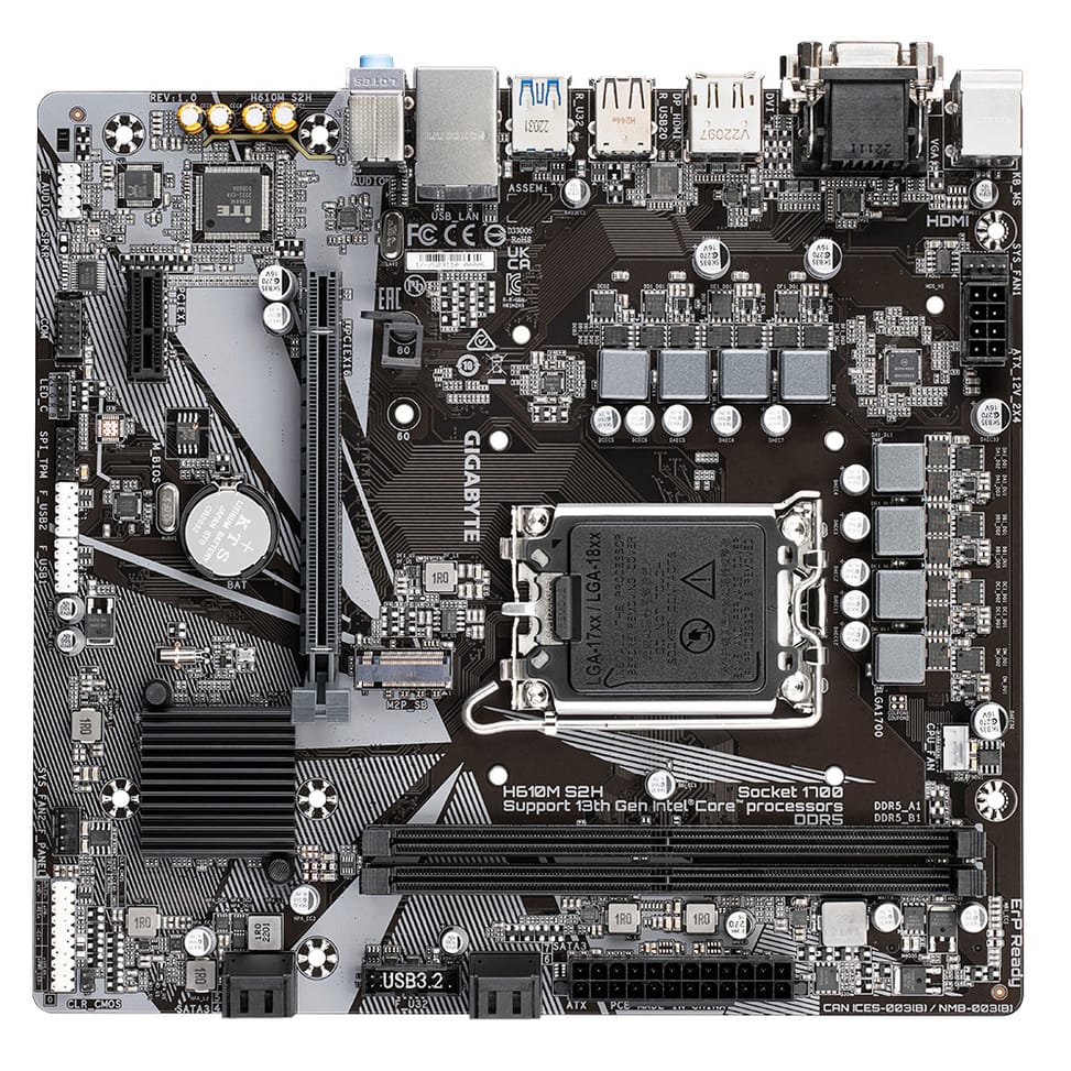 Gigabyte H610M S2H carte mère Intel H610 Express LGA 1700 micro ATX (H610M S2H) — image 3