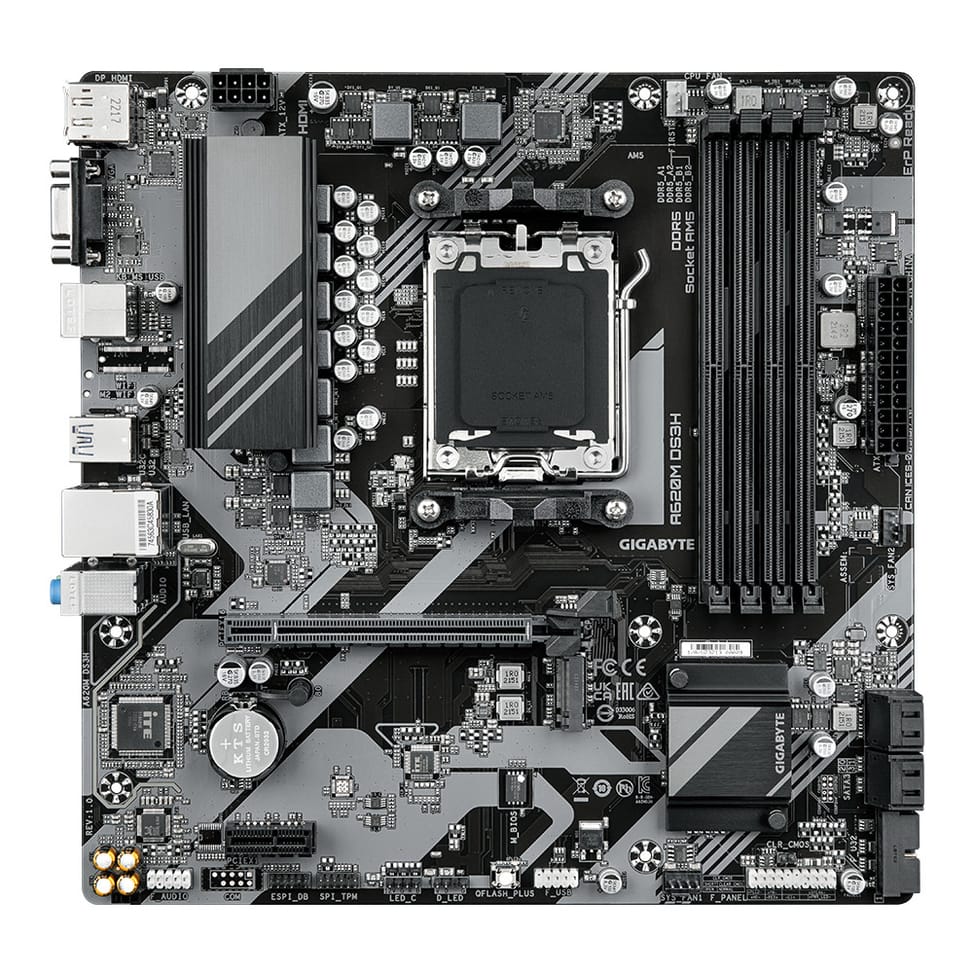 Gigabyte A620M DS3H (rev. 1.0) AMD A620 Emplacement AM5 micro ATX (A620M DS3H) — image 2