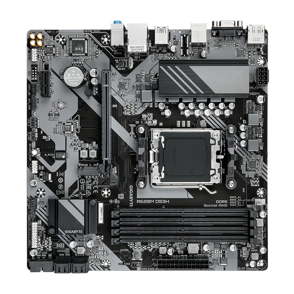 Gigabyte A620M DS3H (rev. 1.0) AMD A620 Emplacement AM5 micro ATX (A620M DS3H) — image 4