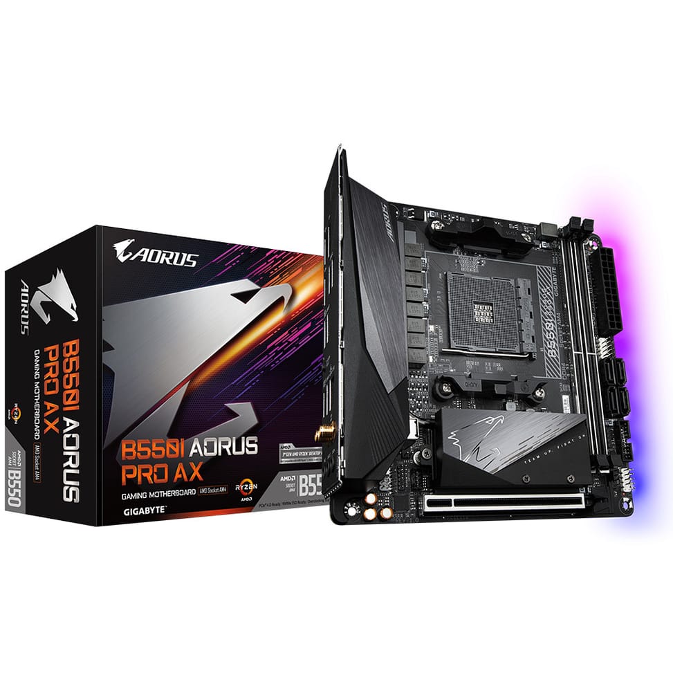 Gigabyte B550I AORUS PRO AX AMD B550 Emplacement AM4 mini ITX (GA-B550I-AORUS PRO AX) — image 1