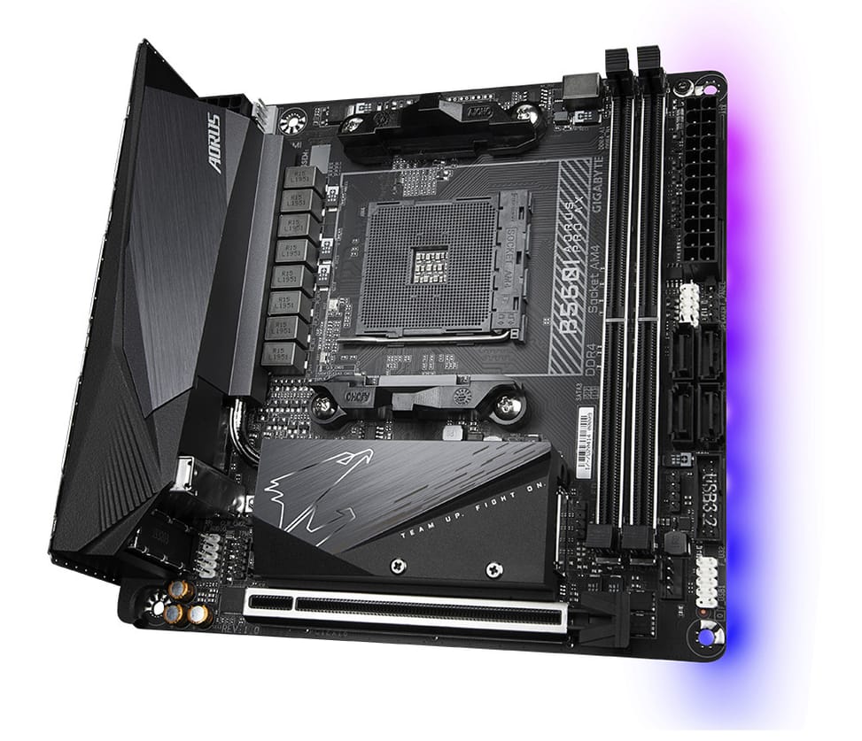 Gigabyte B550I AORUS PRO AX AMD B550 Emplacement AM4 mini ITX (GA-B550I-AORUS PRO AX) — image 4