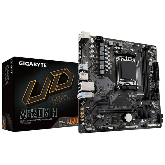 Gigabyte A620M H (rev. 1.0) AMD A620 Emplacement AM5 micro ATX (GA-A620M-H)