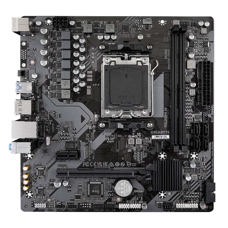 Gigabyte A620M H (rev. 1.0) AMD A620 Emplacement AM5 micro ATX (GA-A620M-H) — image 2