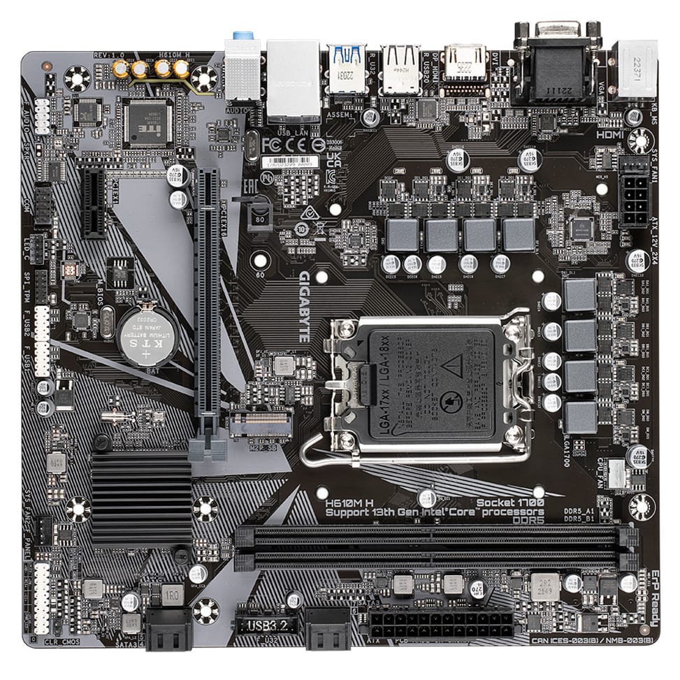 Gigabyte H610M H (rev. 1.0) Intel H610 Express LGA 1700 micro ATX (H610M H) — image 4