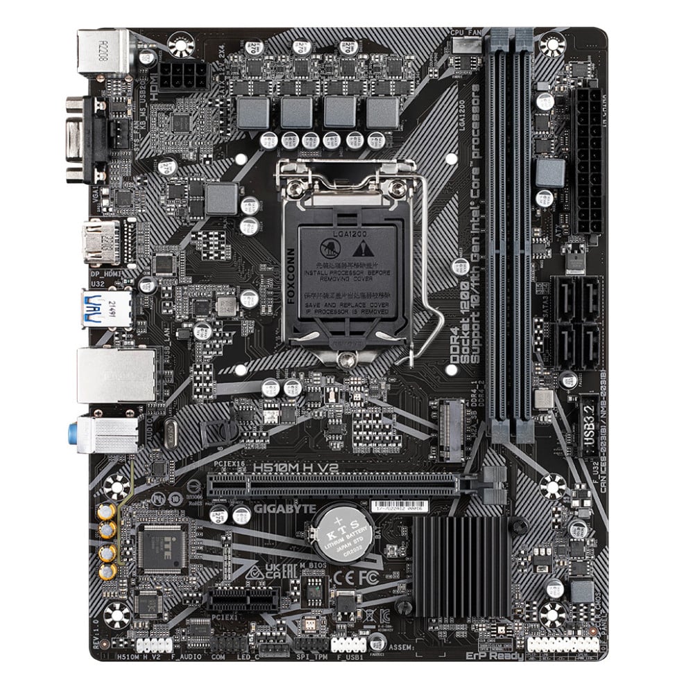 Gigabyte H510M H V2 carte mère Intel H510 Express LGA 1200 (Socket H5) micro ATX (H510M H V2)
