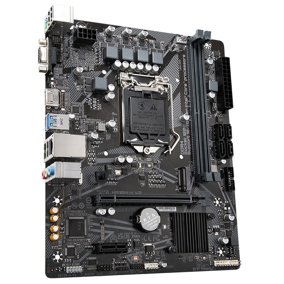 Gigabyte H510M H V2 carte mère Intel H510 Express LGA 1200 (Socket H5) micro ATX (H510M H V2) — image 2