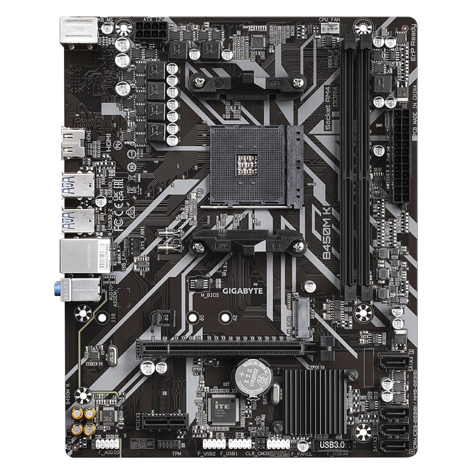 Gigabyte B450M K (rev. 1.0) AMD B450 Emplacement AM4 micro ATX (B450M K) — image 2