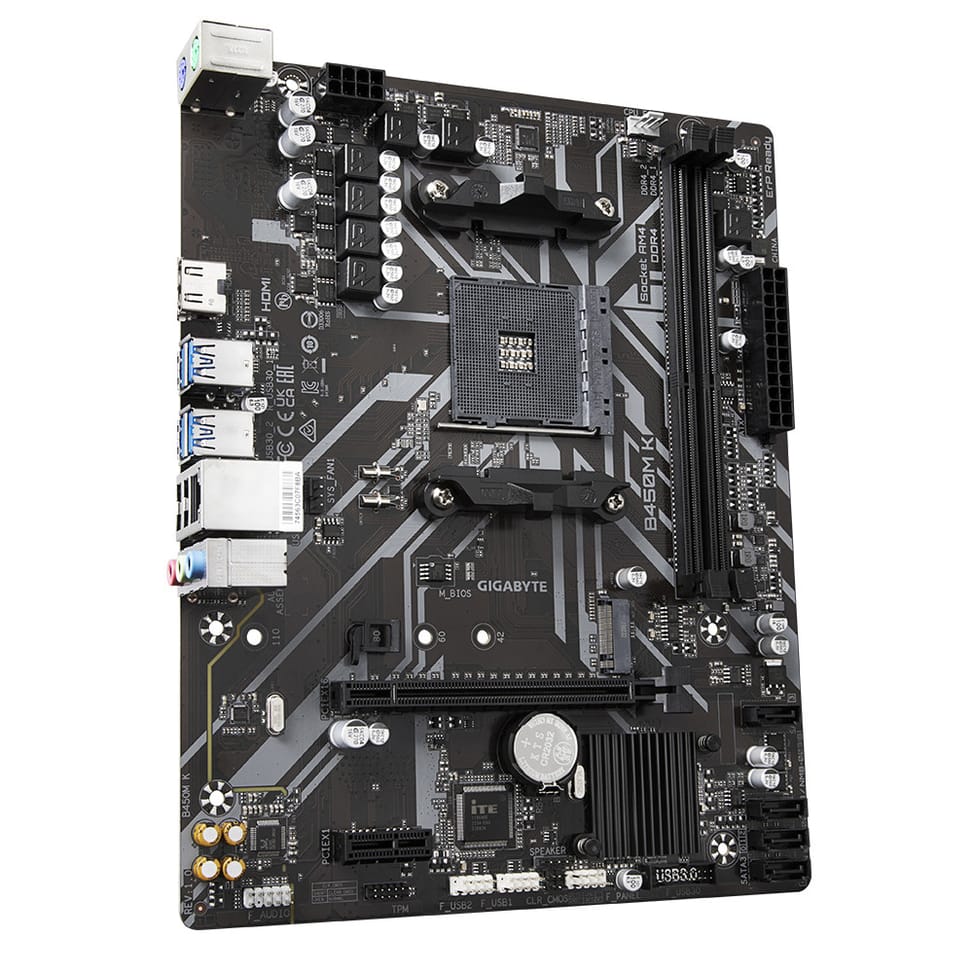 Gigabyte B450M K (rev. 1.0) AMD B450 Emplacement AM4 micro ATX (B450M K) — image 3