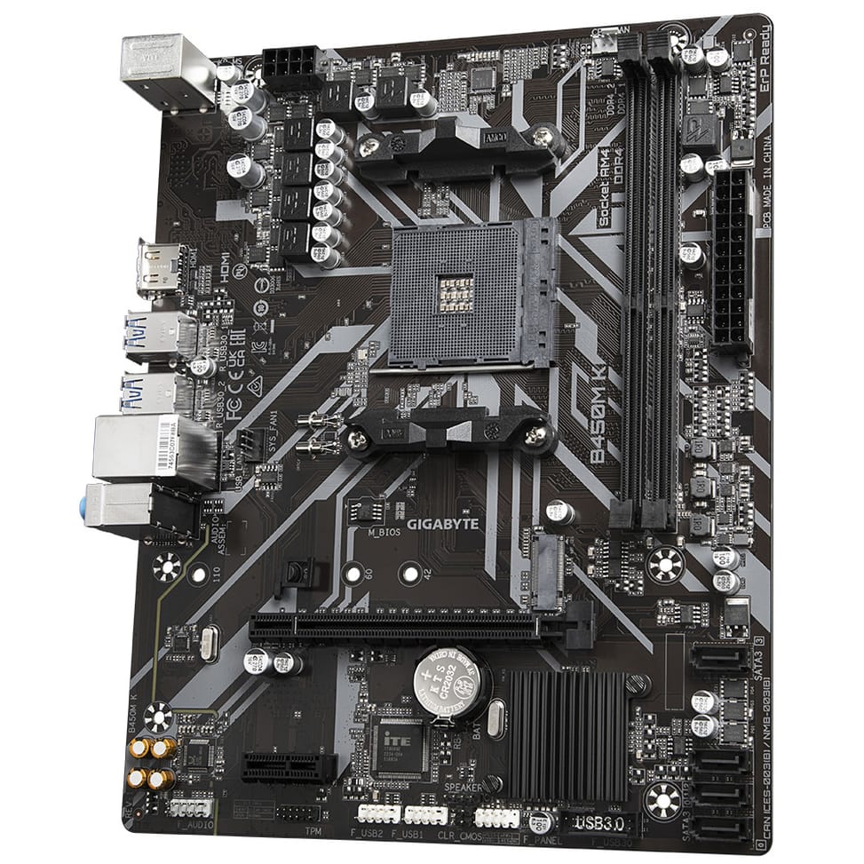 Gigabyte B450M K (rev. 1.0) AMD B450 Emplacement AM4 micro ATX (B450M K) — image 4