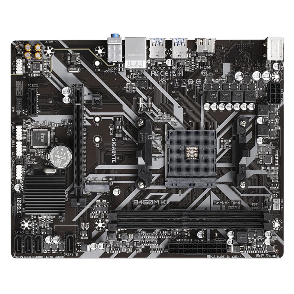 Gigabyte B450M K (rev. 1.0) AMD B450 Emplacement AM4 micro ATX (B450M K) — image 5