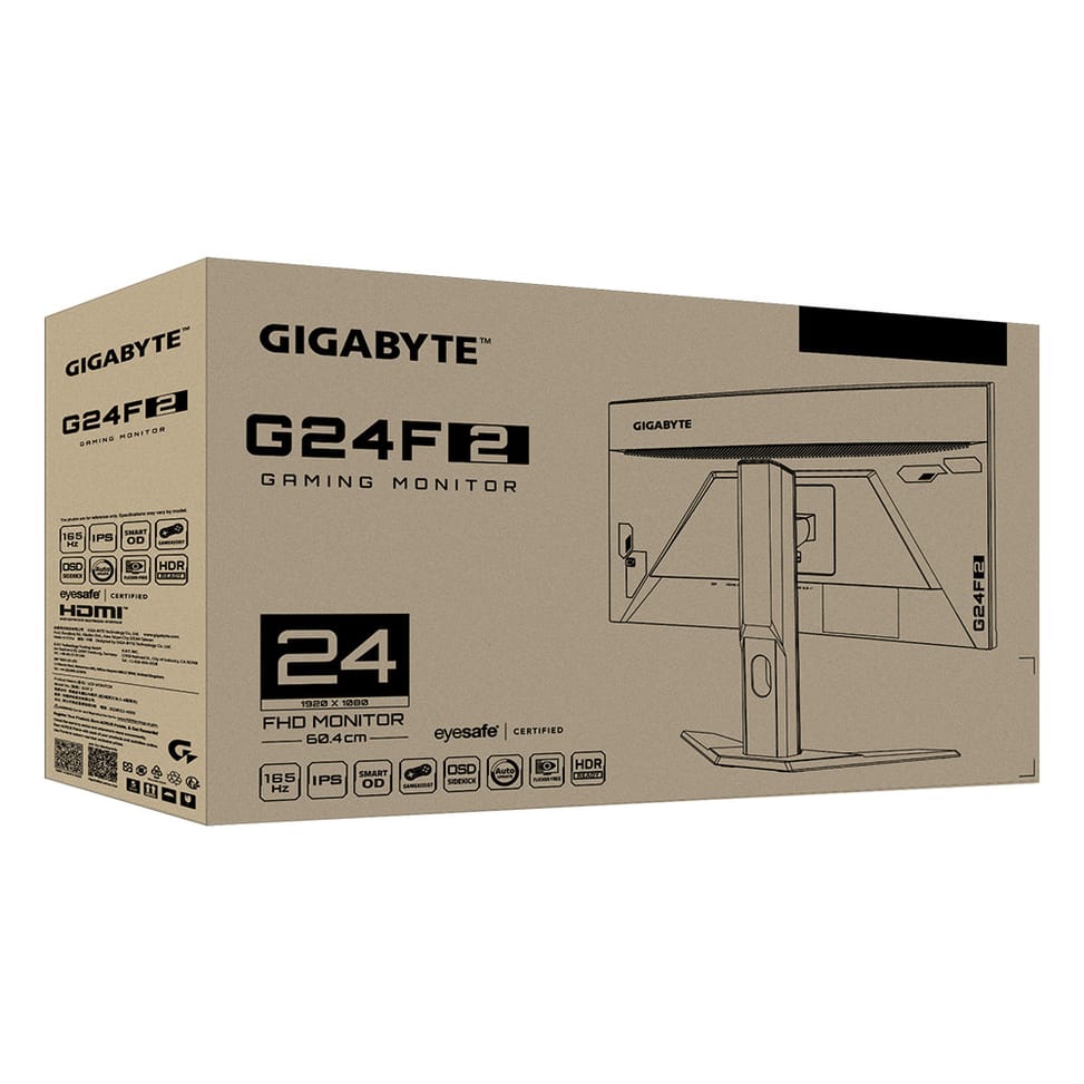 Gigabyte G24F 2 écran plat de PC 60,5 cm (23.8") 1920 x 1080 pixels Full HD LCD Noir (9DG24F2-00-1ABEU) — image 10