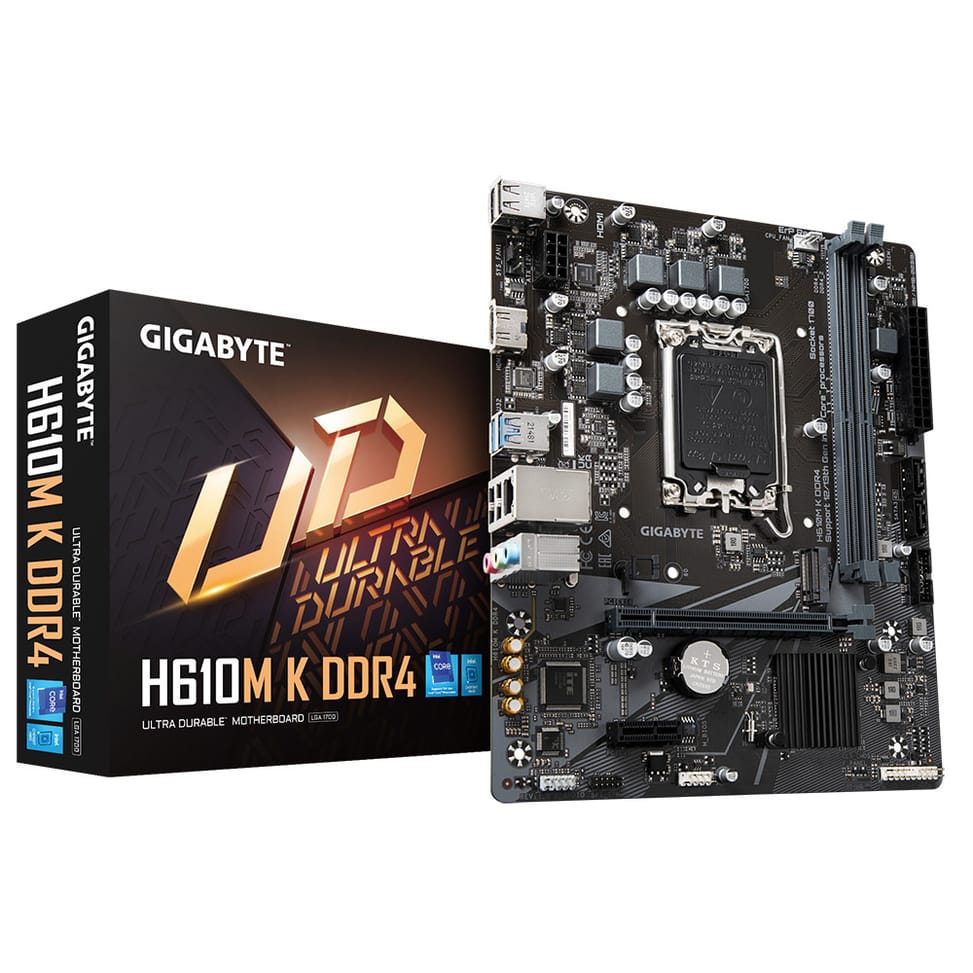 Gigabyte H610M K DDR4 1.0 carte mère Intel H610 Express LGA 1700 micro ATX (H610M K DDR4 1.0) — image 1