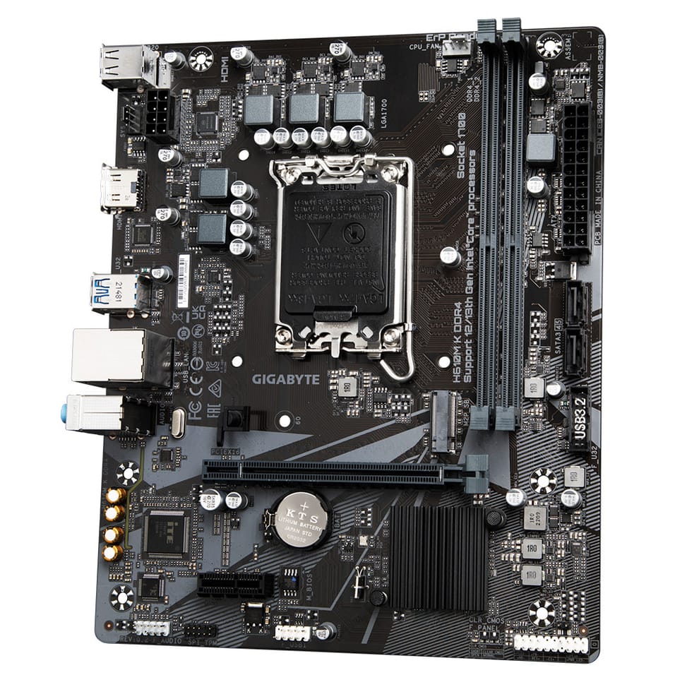 Gigabyte H610M K DDR4 1.0 carte mère Intel H610 Express LGA 1700 micro ATX (H610M K DDR4 1.0) — image 4