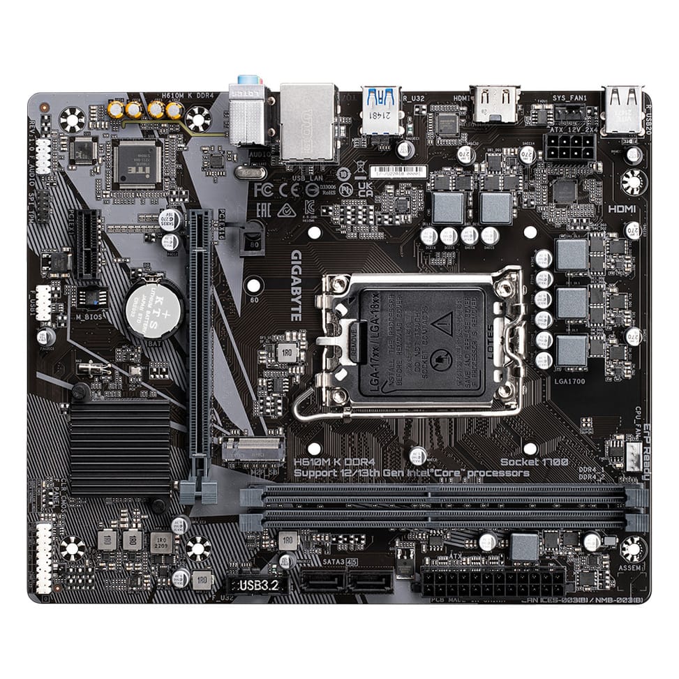Gigabyte H610M K DDR4 1.0 carte mère Intel H610 Express LGA 1700 micro ATX (H610M K DDR4 1.0) — image 5