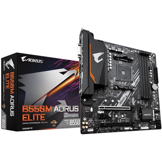 Gigabyte B550M AORUS ELITE AMD B550 Emplacement AM4 micro ATX (GA-B550M-AOURUS ELITE)